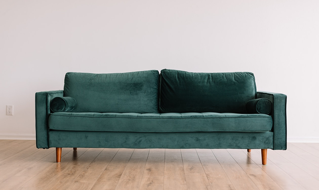 Большой диван The Poplar suede sofa